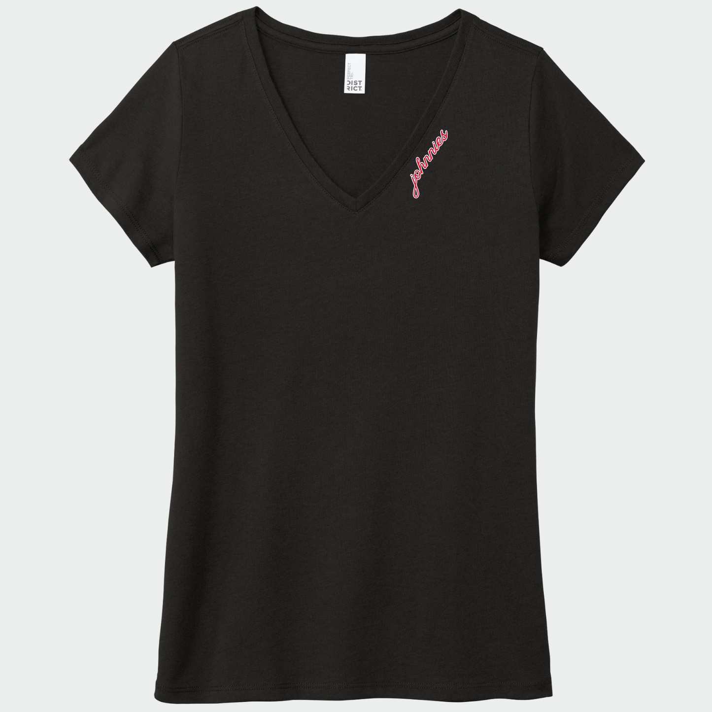 JYAA: Johnnies Script Blended Short Sleeve V-Neck T-Shirt