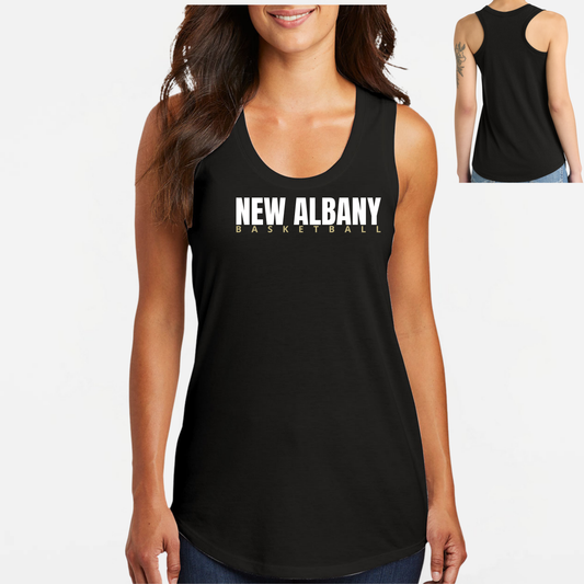 NAGTB: New Albany Basketball, Women's Racerback Tank Top