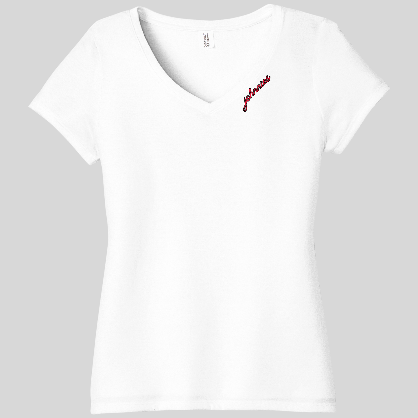 JYAA: Johnnies Script Blended Short Sleeve V-Neck T-Shirt