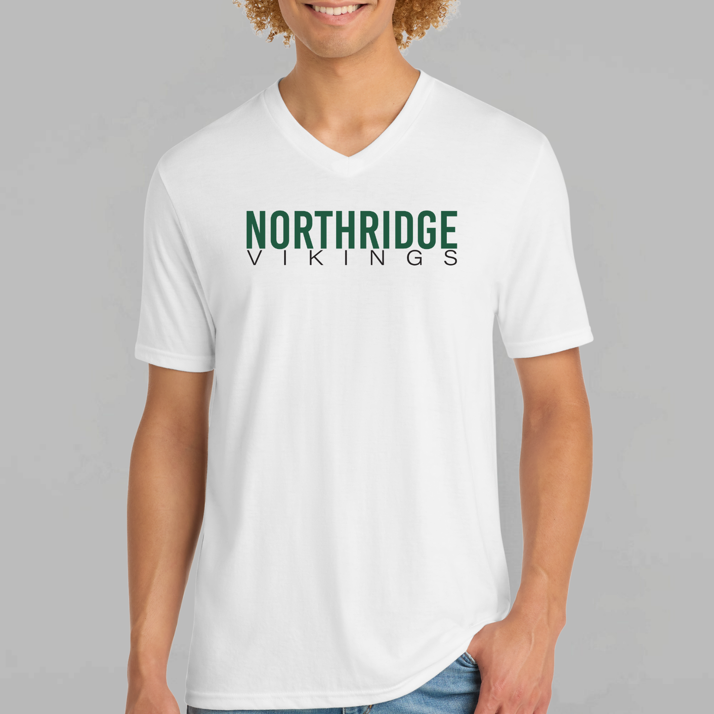 NRS: Northridge Vikings Triblend Short Sleeve V-Neck T-Shirt