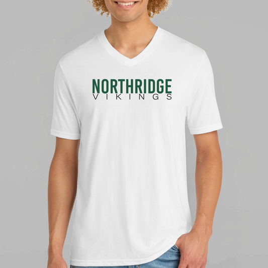 NRS: Northridge Vikings Triblend Short Sleeve V-Neck T-Shirt