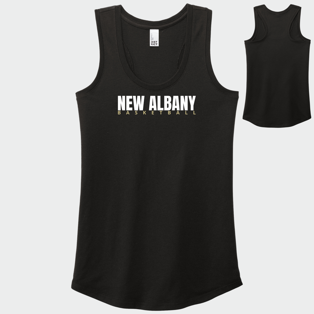 NAGTB: New Albany Basketball, Women's Racerback Tank Top