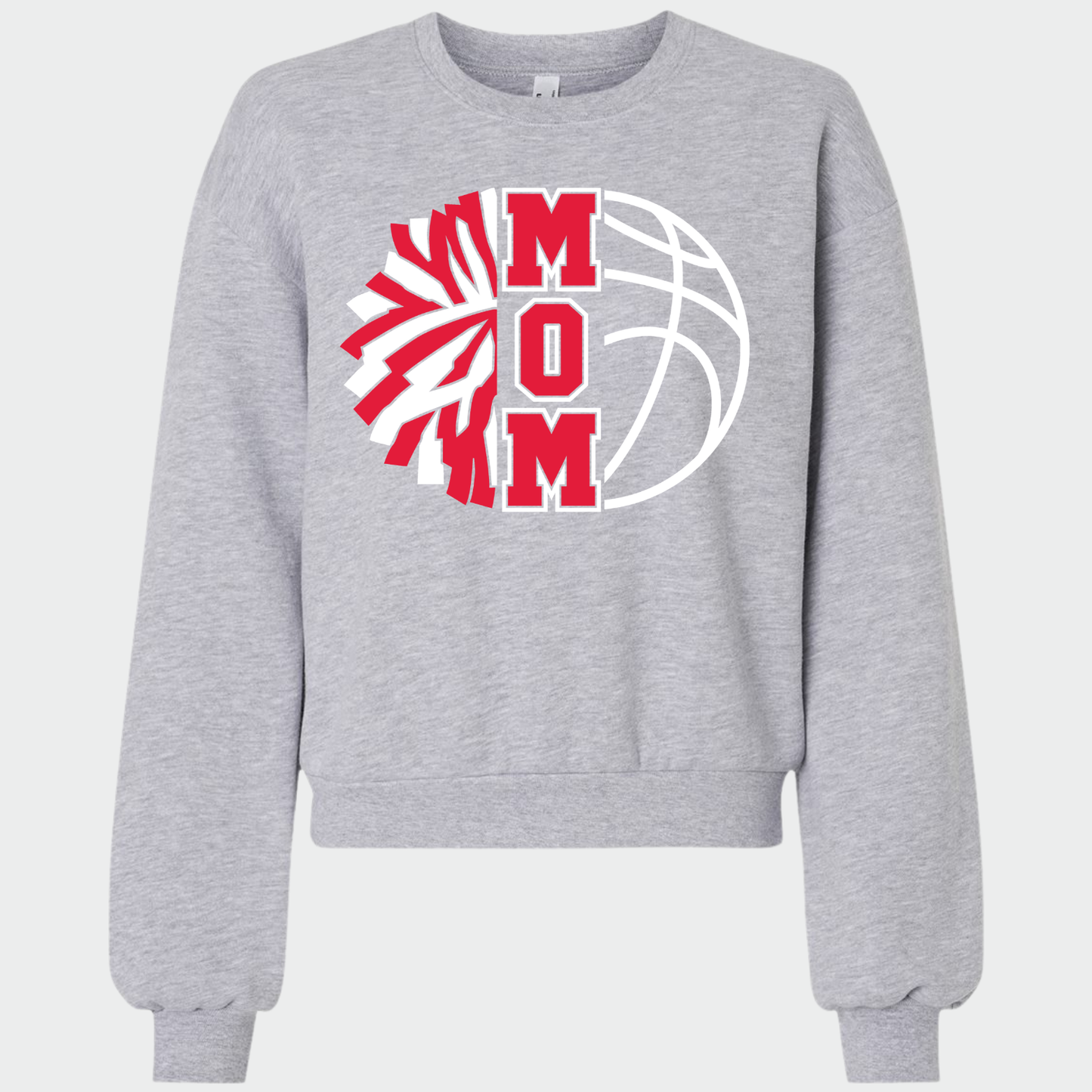 JYAA: Basketball Cheer Mom Women's Reflex Fleece Crew Sweatshirt