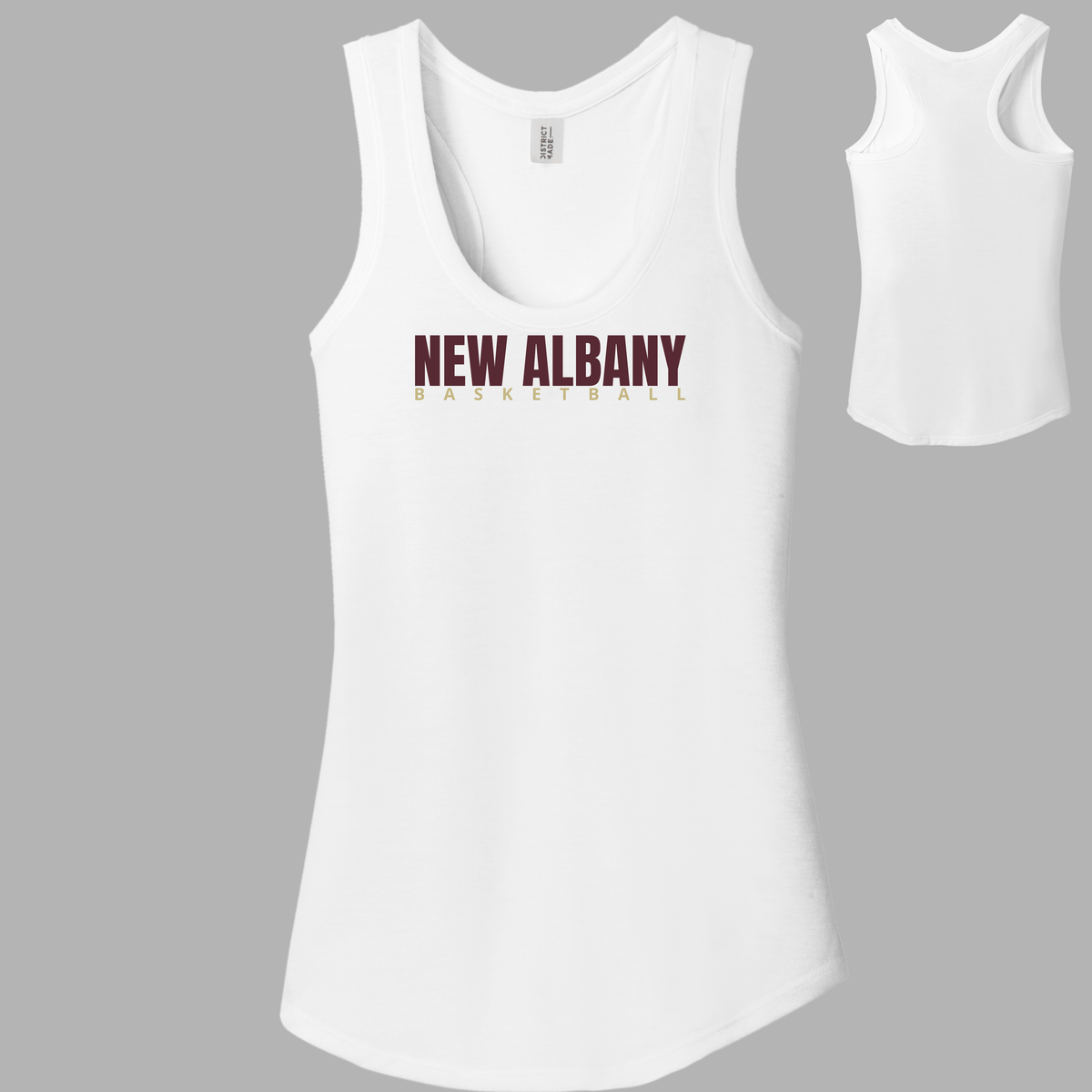 NAGTB: New Albany Basketball, Women's Racerback Tank Top