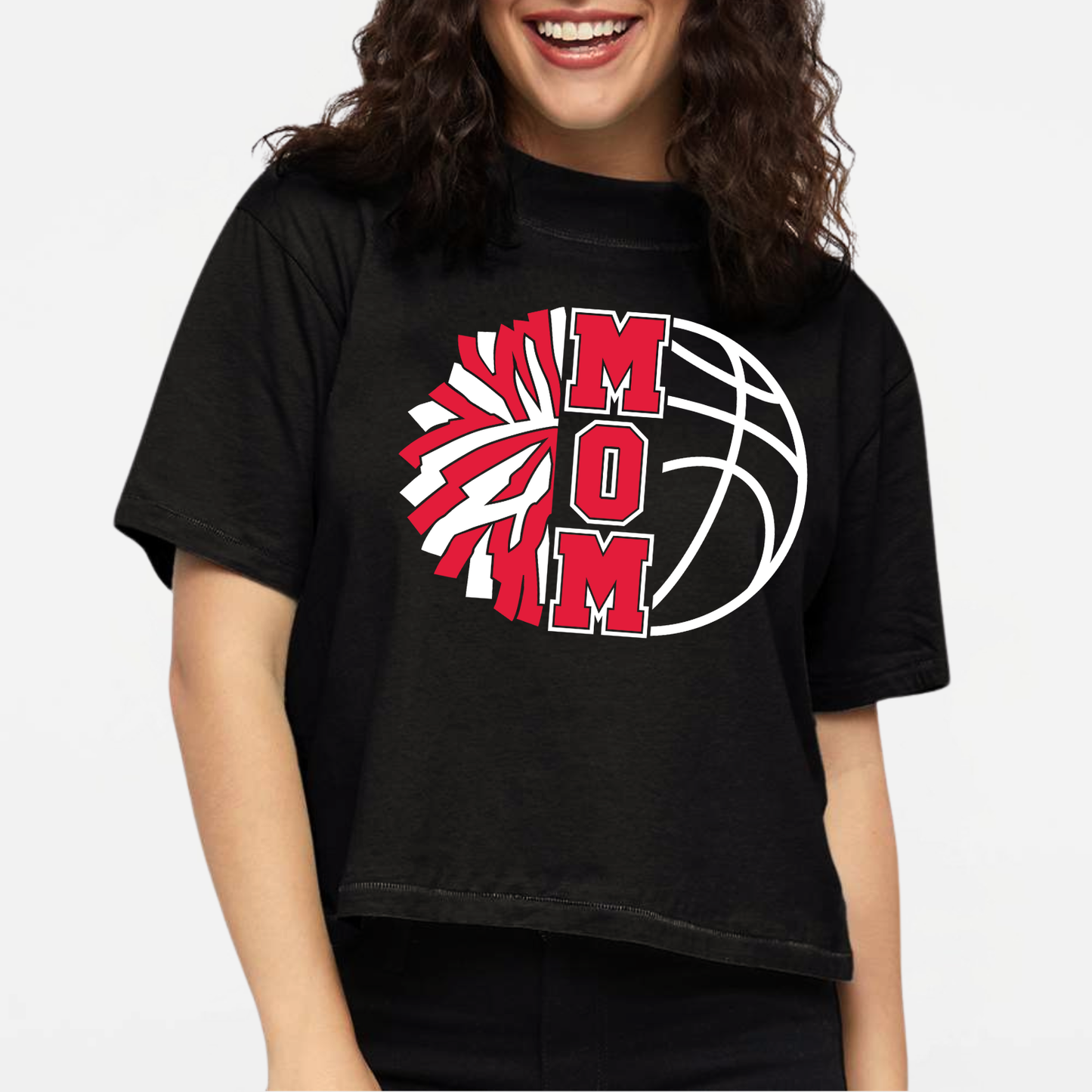 JYAA: Basketball Cheer Mom Women's Boxy T-Shirt