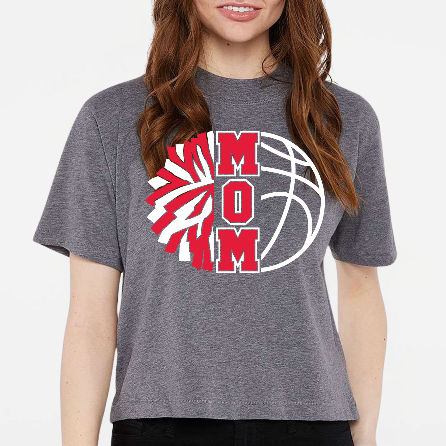 JYAA: Basketball Cheer Mom Women's Boxy T-Shirt