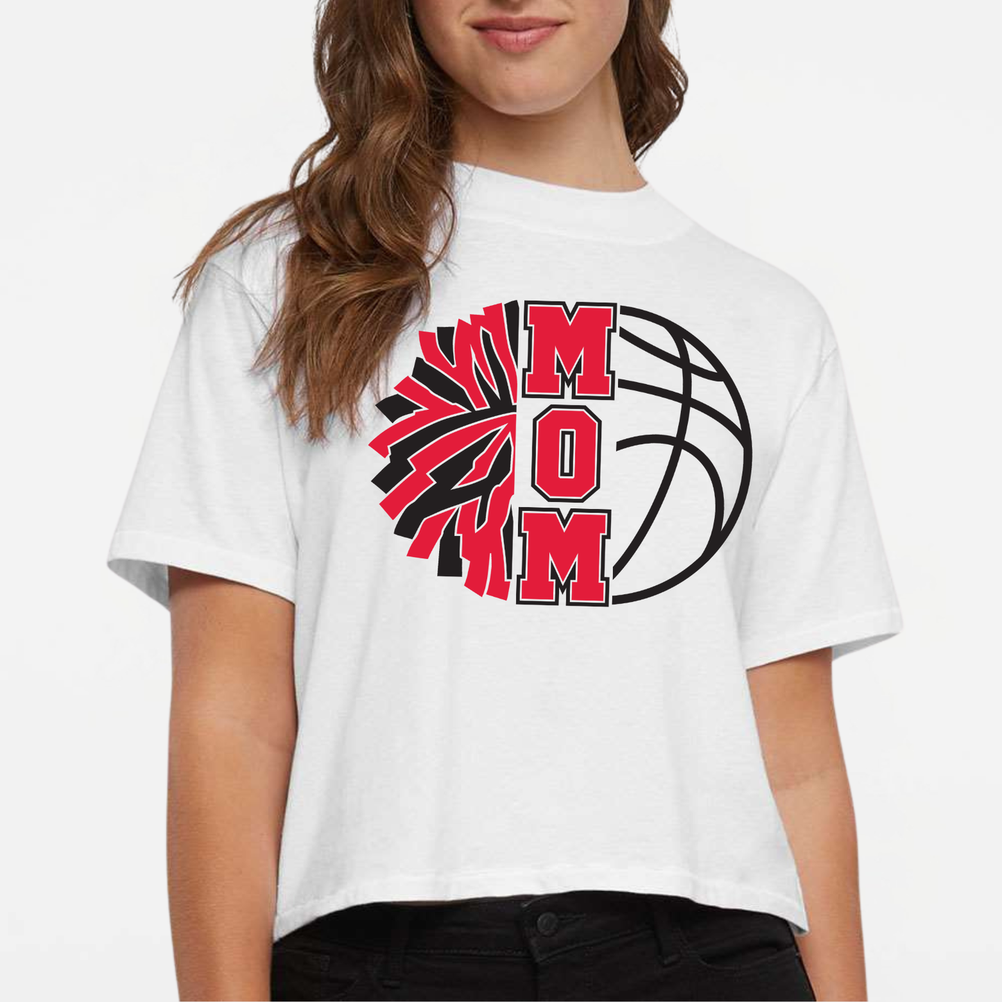 JYAA: Basketball Cheer Mom Women's Boxy T-Shirt