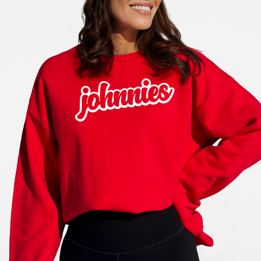 JYAA: Johnnies Chunky Script Crew Sweatshirt
