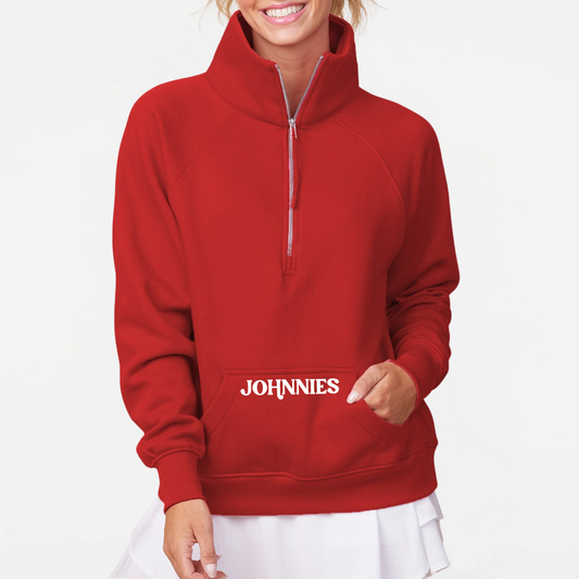 JYAA: Johnnies Women's Boxy Half Zip Sweatshirt