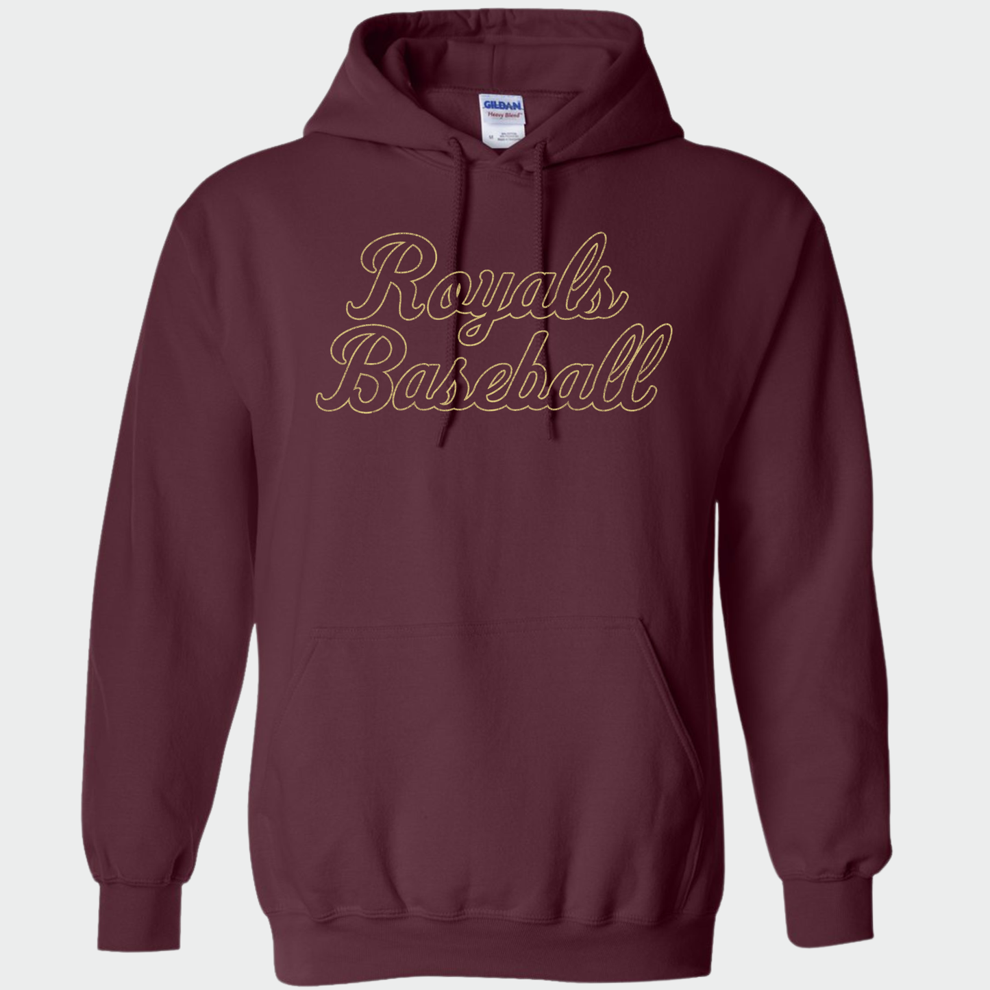 TCR: Royals Baseball Script, Hoodie *Distressed Print*