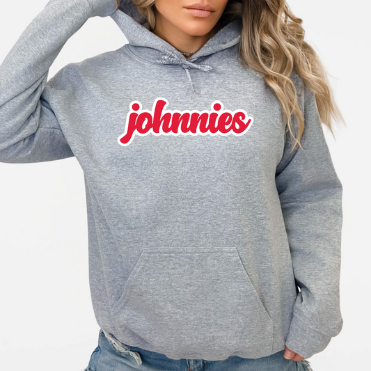 JYAA: Johnnies Chunky Script Hooded Sweatshirt