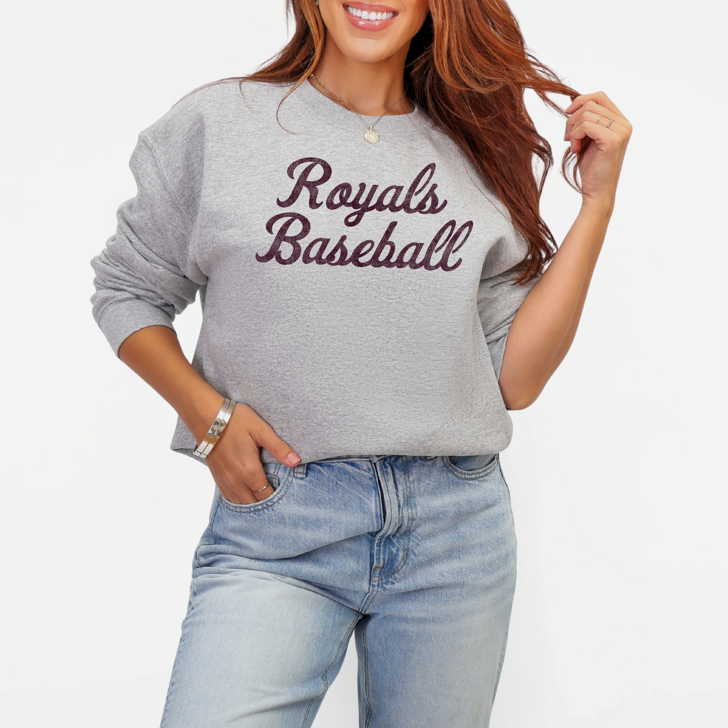 TCR: Royals Baseball Script, Crew *Distressed Print*