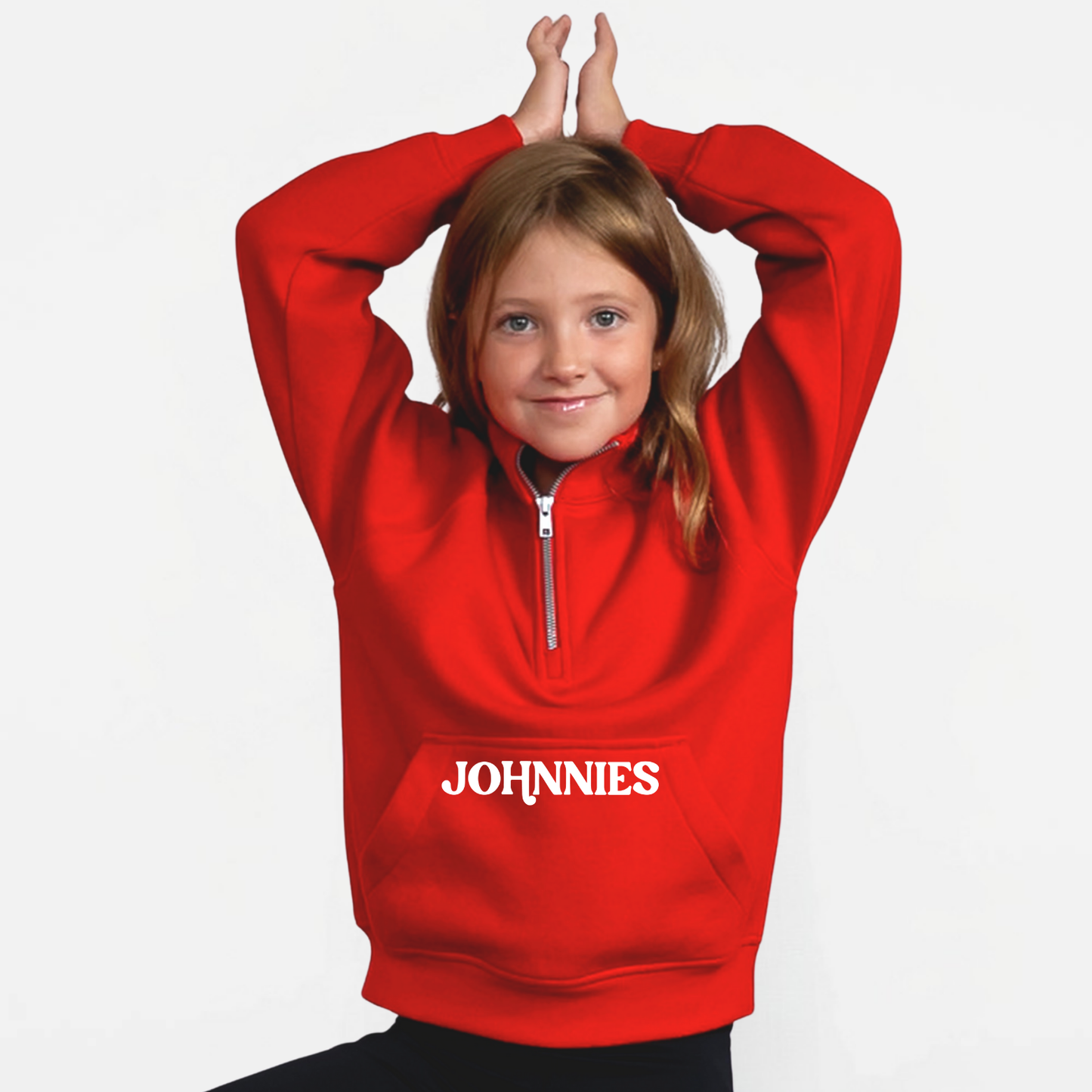 JYAA: Johnnies Women's Boxy Half Zip Sweatshirt
