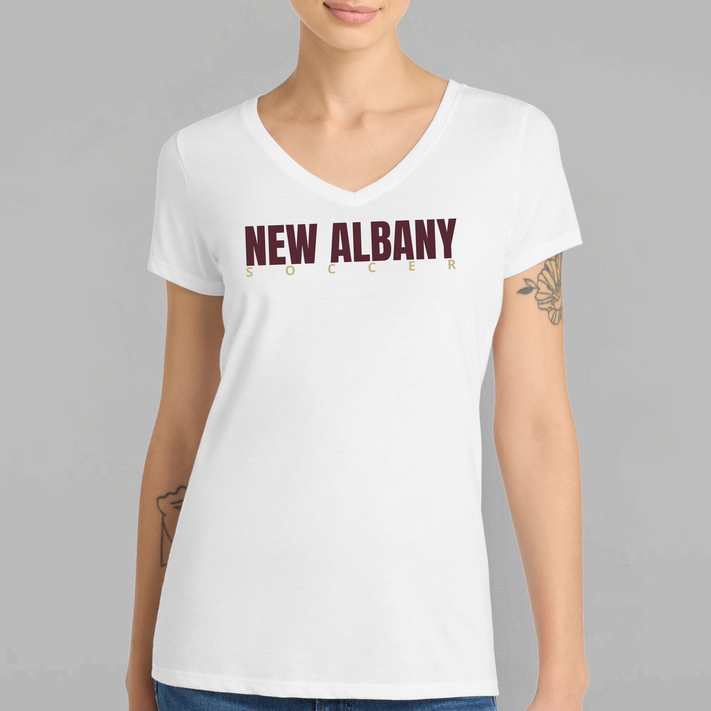NAGS: New Albany Soccer, Women's Triblend V-Neck Tee