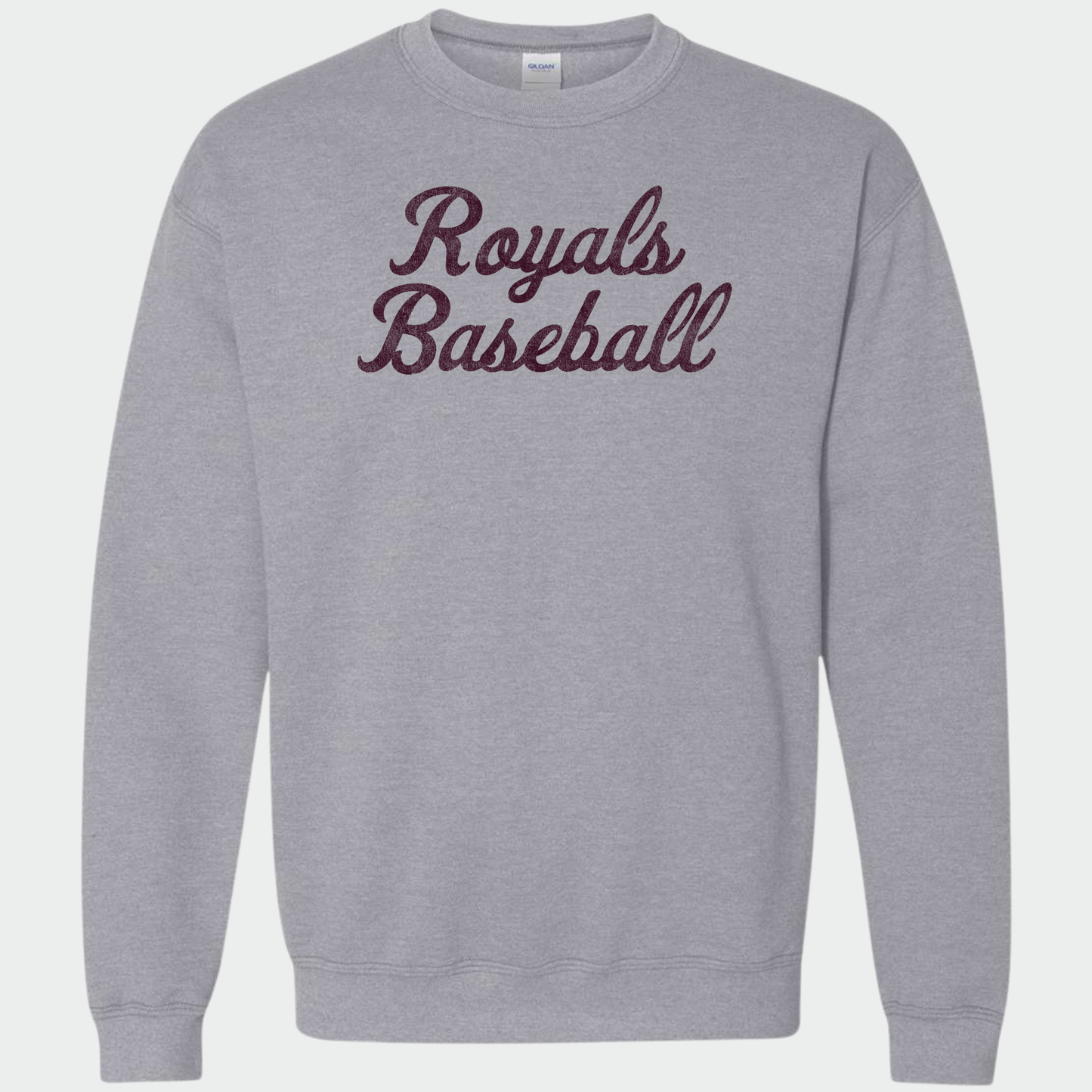 TCR: Royals Baseball Script, Crew *Distressed Print*