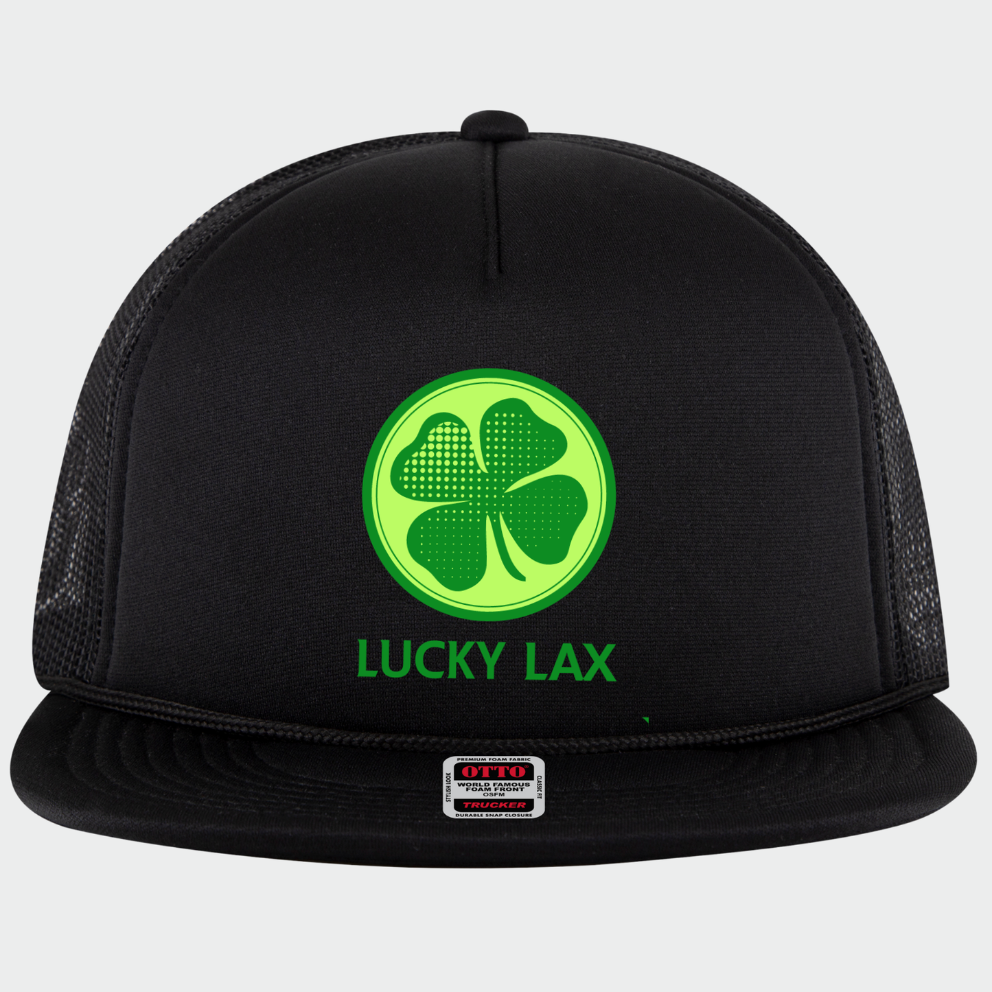 LuckyLax: Circle Logo Flex-Bill Foam Trucker Hat