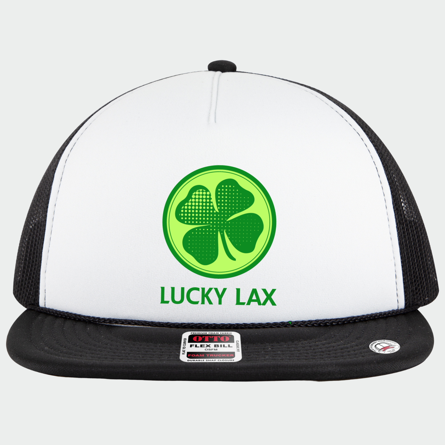 LuckyLax: Circle Logo Flex-Bill Foam Trucker Hat