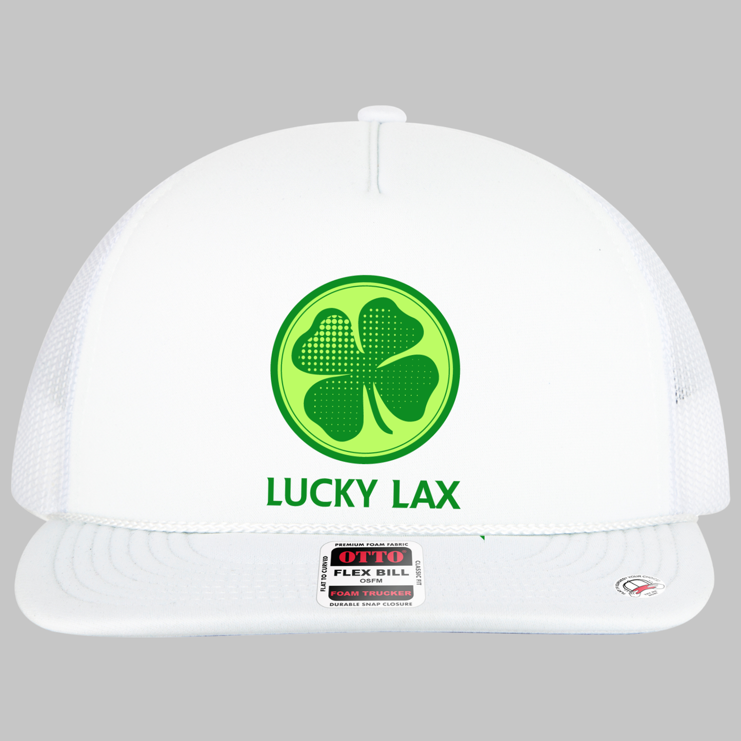 LuckyLax: Circle Logo Flex-Bill Foam Trucker Hat