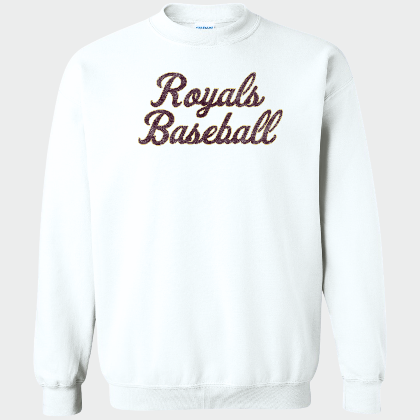 TCR: Royals Baseball Script, Crew *Distressed Print*