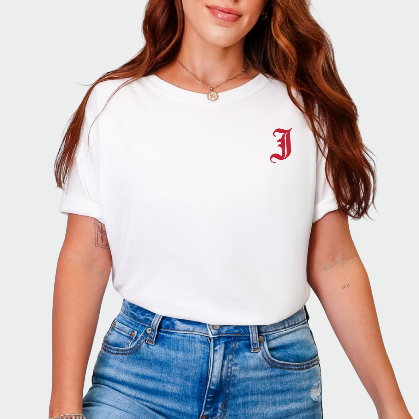 JTB: Old English J Garment-Dyed Cotton T-Shirt