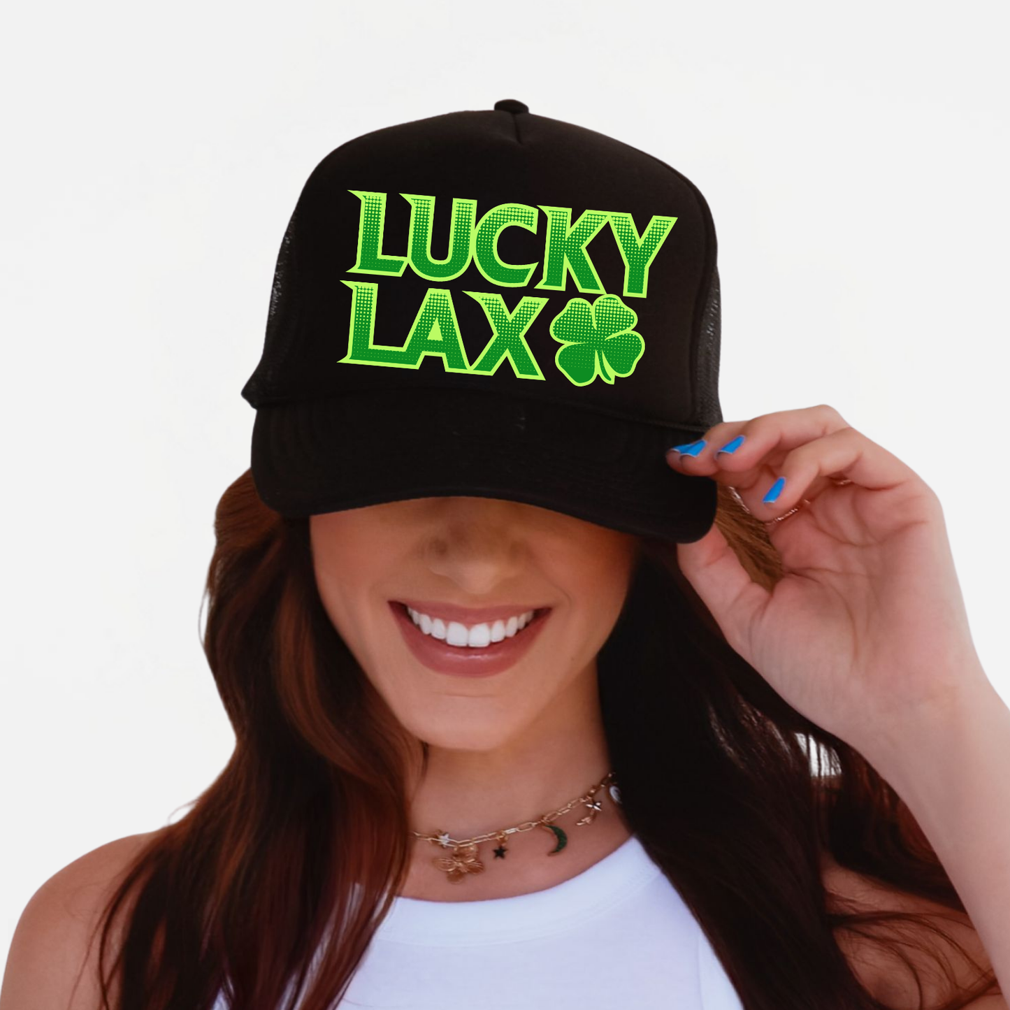 LuckyLax: Stacked Logo Foam Trucker Hat