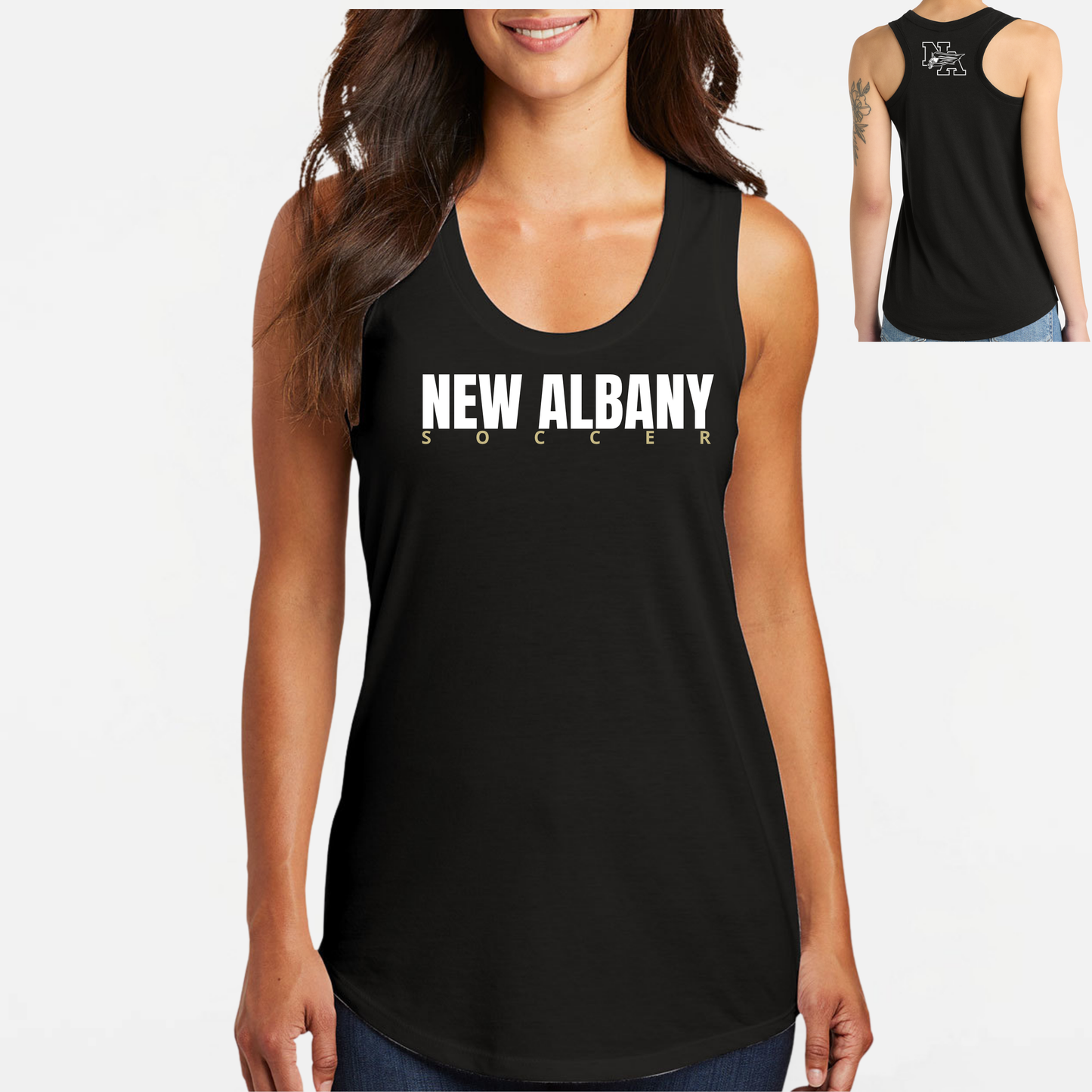 NAGS: New Albany Soccer, Women's Racerback Tank Top