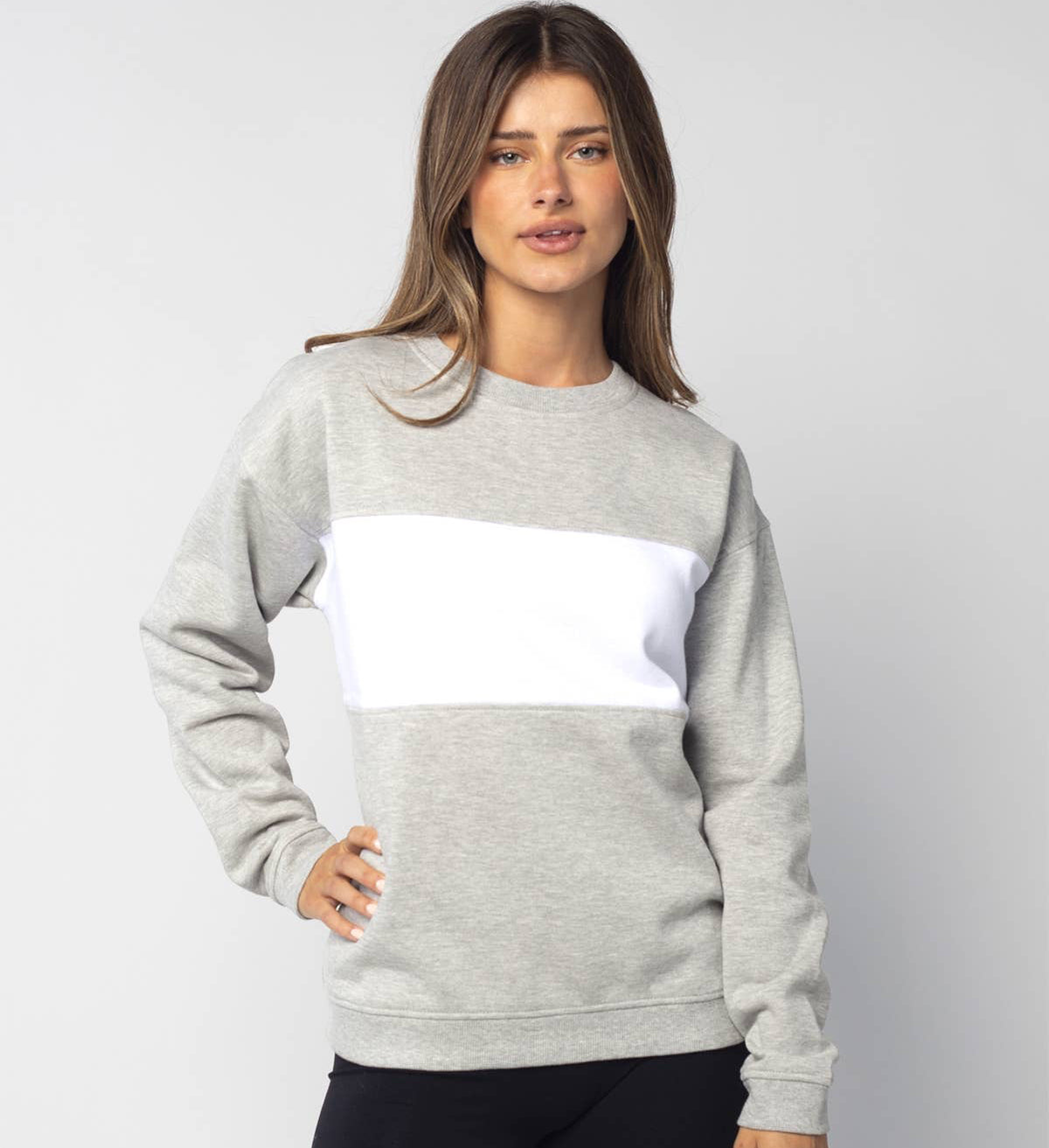Color Block Crew Sweatshirt