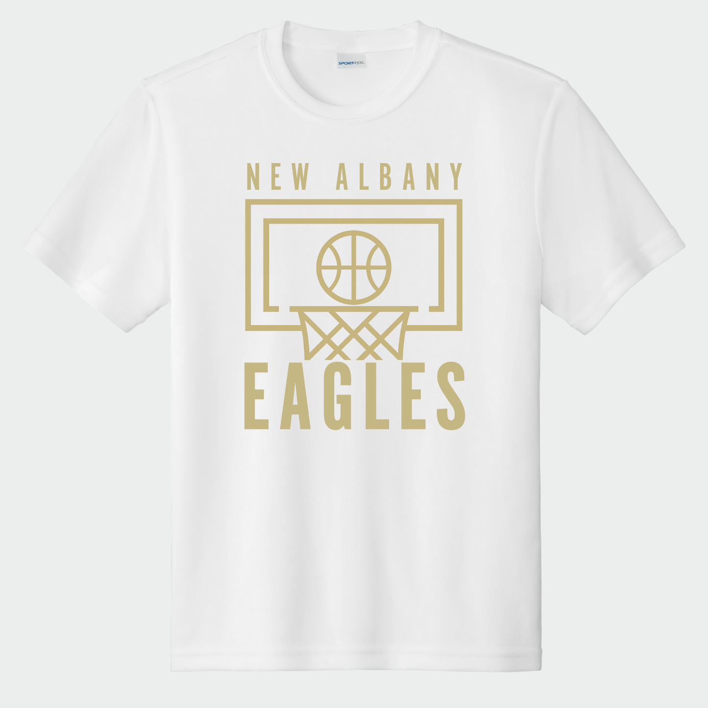 NAGTB: New Albany Eagles Basketball Court Tech T-Shirt