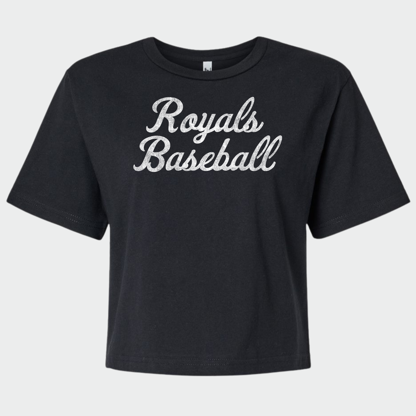 TCR: Royals Baseball Script, Women's Boxy Tee *Distressed Print*
