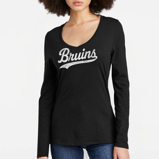 BRUINS: Swash Women's Long Sleeve V-Neck