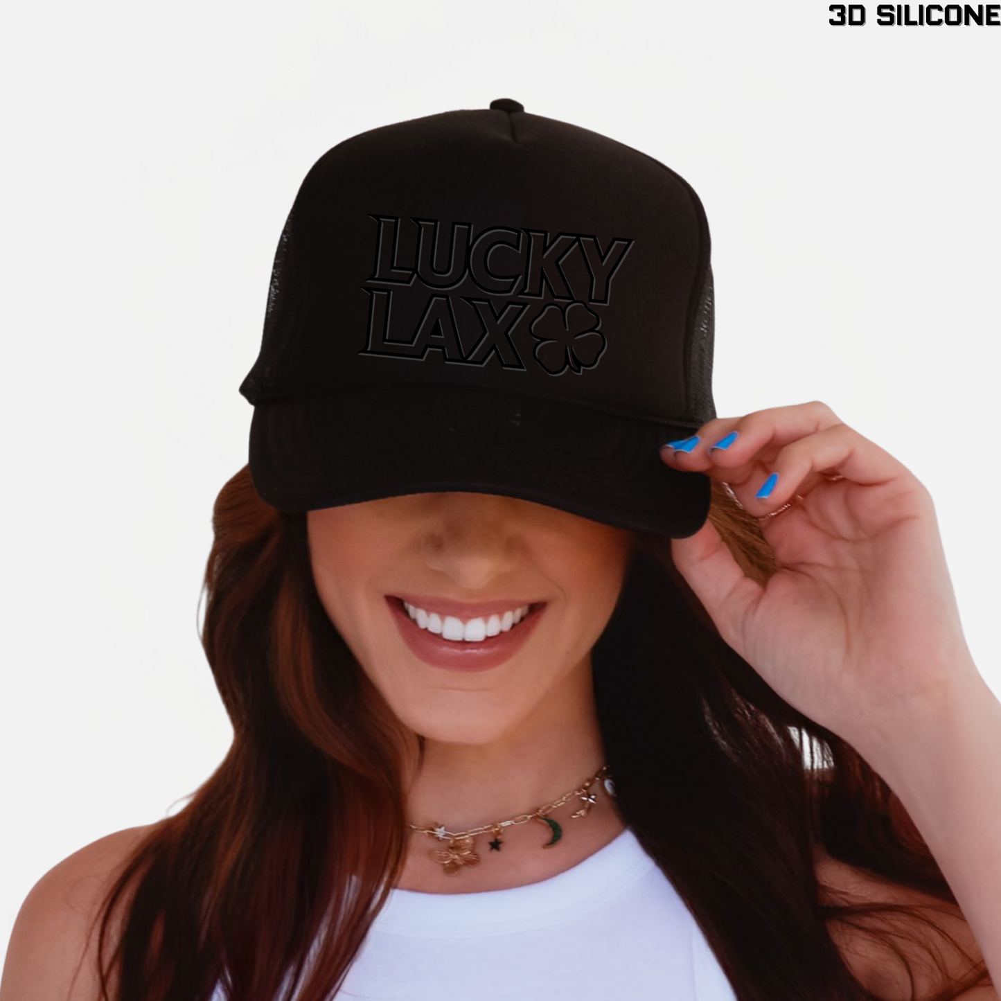 LuckyLax: Stacked Logo Foam Trucker Hat *3D Print*