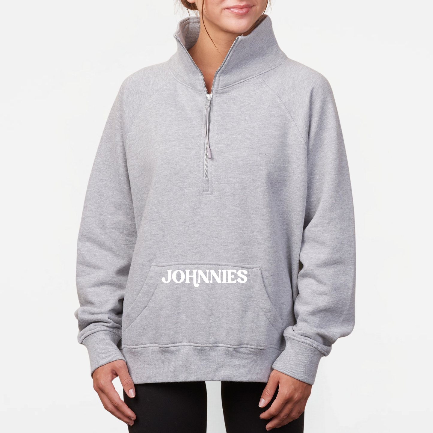 JYAA: Johnnies Women's Boxy Half Zip Sweatshirt