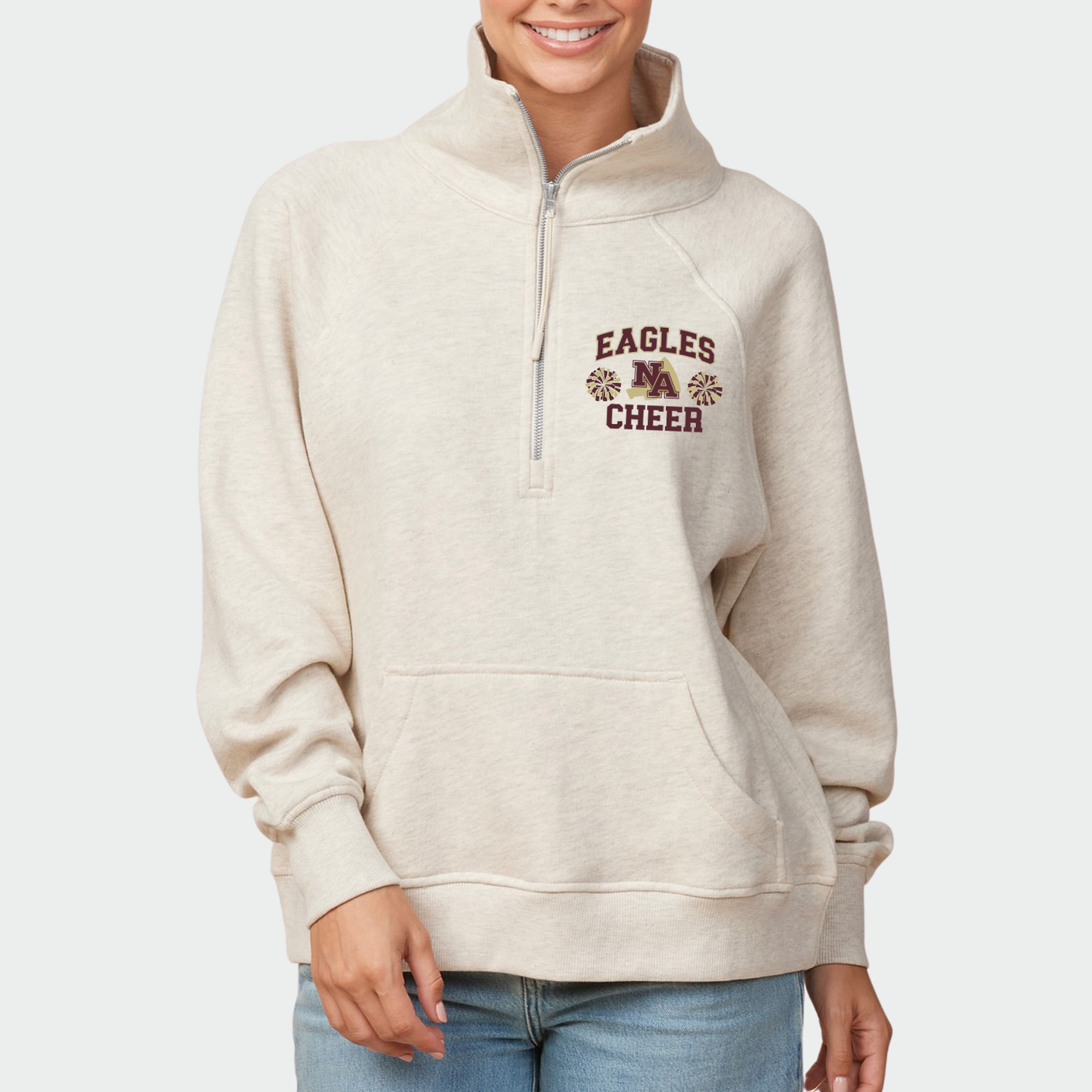 NAY Cheer:  Game Day Boxy Full Zip Fleece