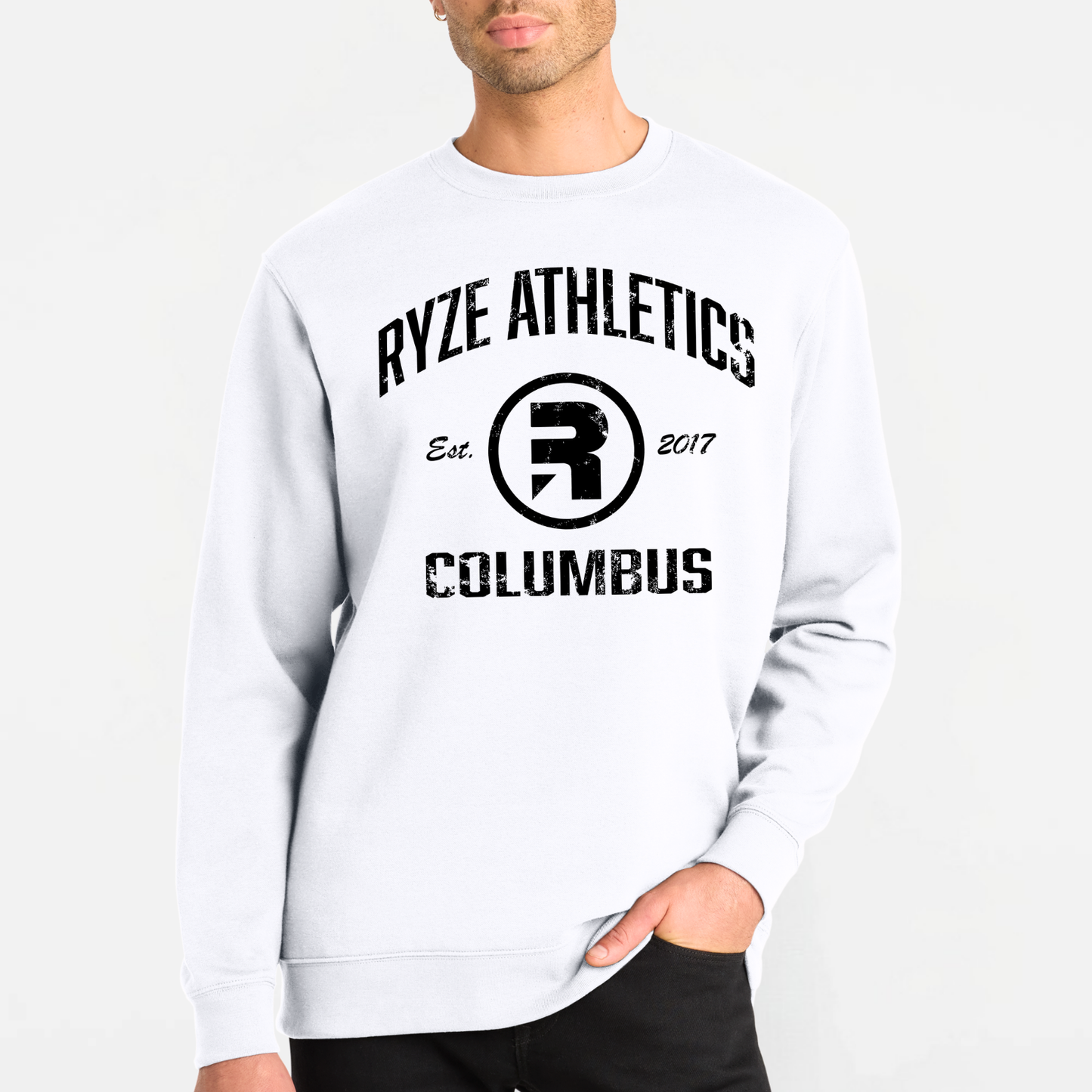 Ryze: Distressed Classic Crew Sweatshirt