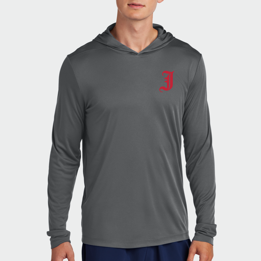JTB: Old English J Long Sleeve UV Pro Hooded Tech T-Shirt