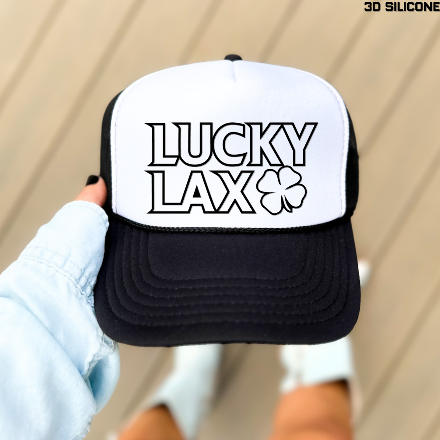 LuckyLax: Stacked Logo Foam Trucker Hat *3D Print*