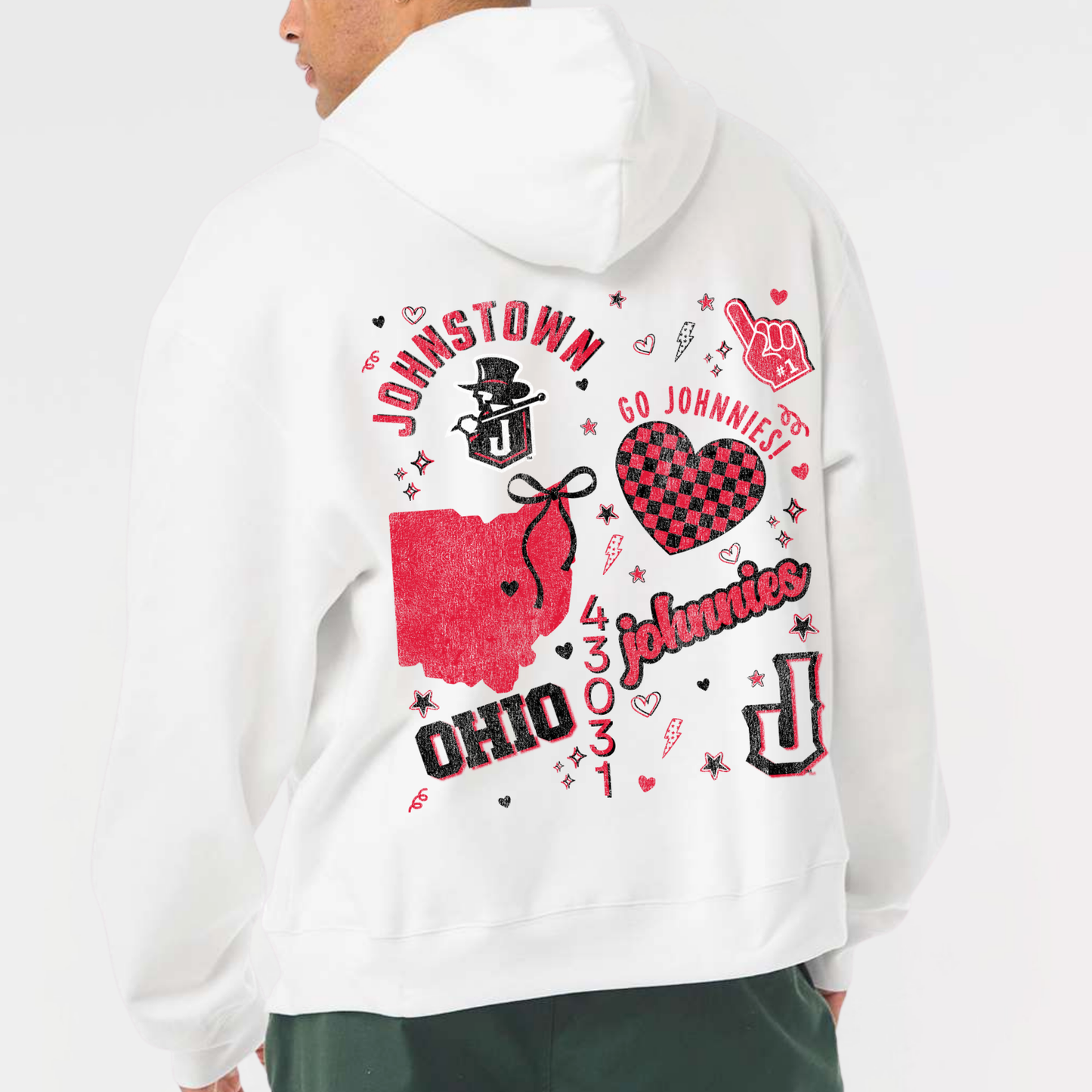 JYAA: Collage Print 10oz Heavyweight Hooded Sweatshirt