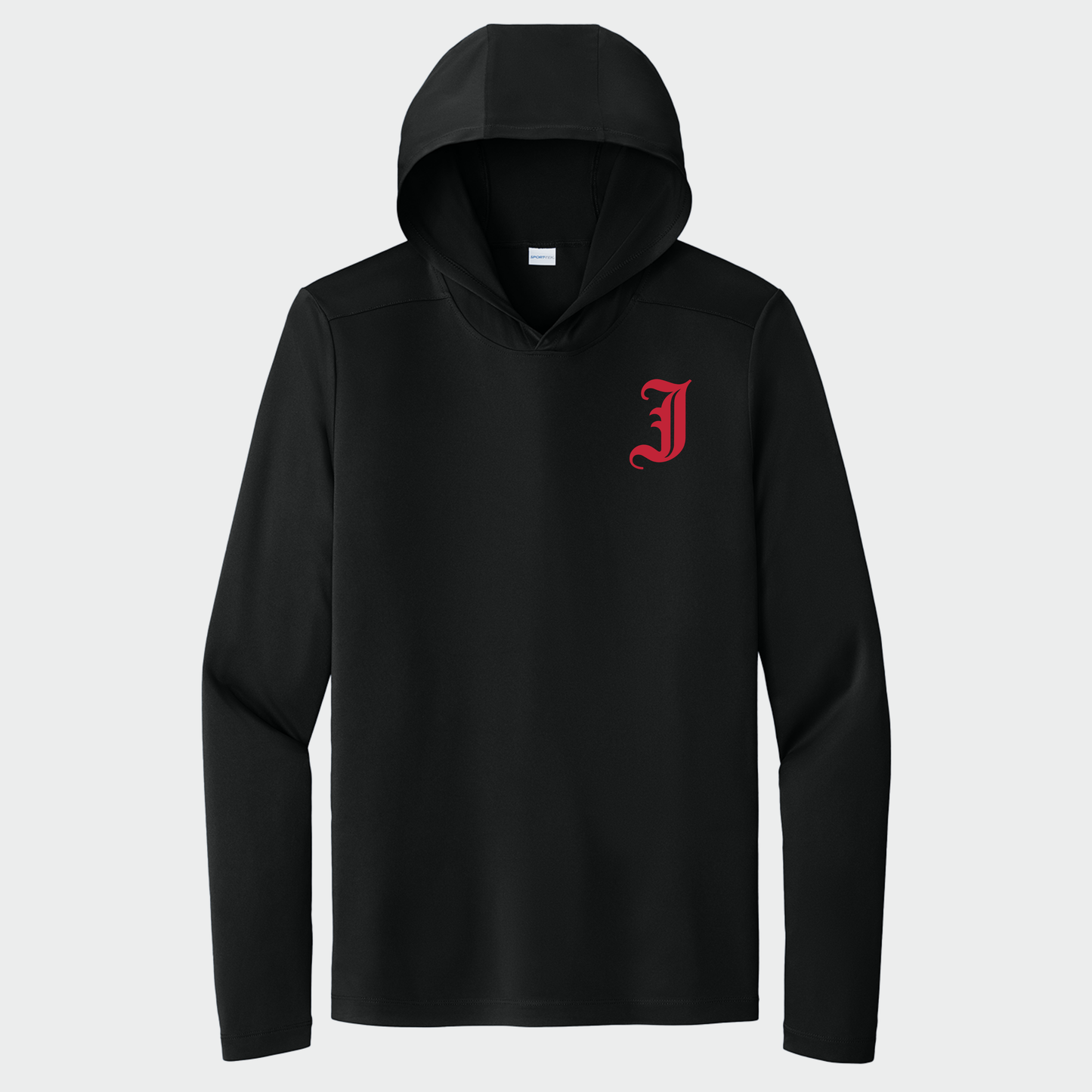 JTB: Old English J Long Sleeve UV Pro Hooded Tech T-Shirt