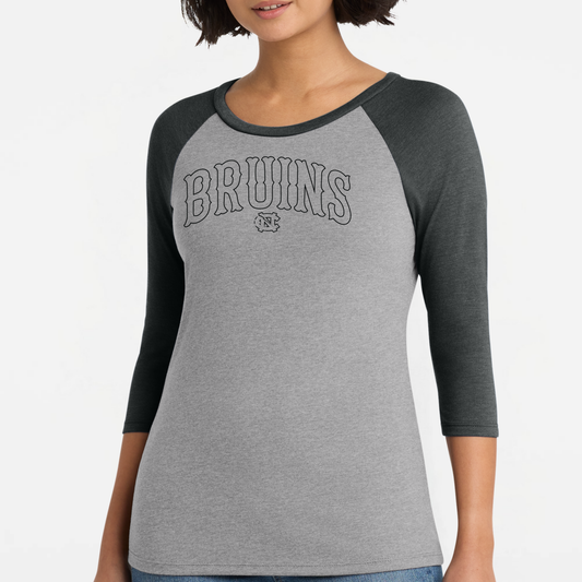 BRUINS: Womens Three-Quarter Sleeve Raglan Tee