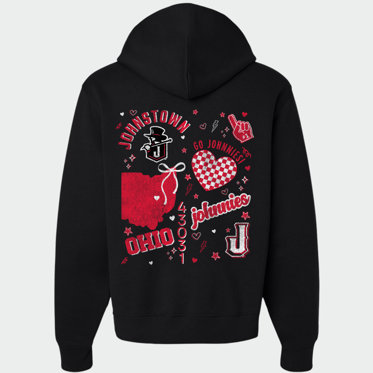 JYAA: Collage Print 10oz Heavyweight Hooded Sweatshirt