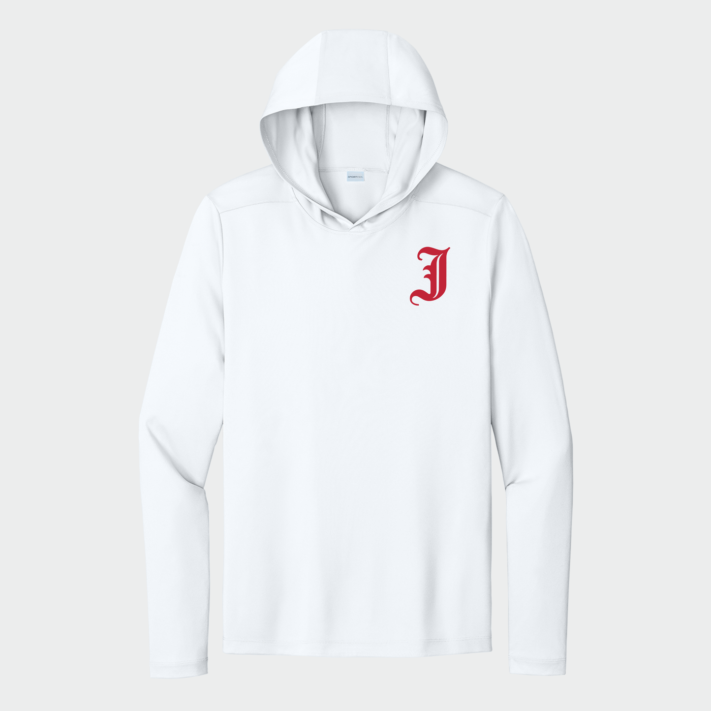 JTB: Old English J Long Sleeve UV Pro Hooded Tech T-Shirt