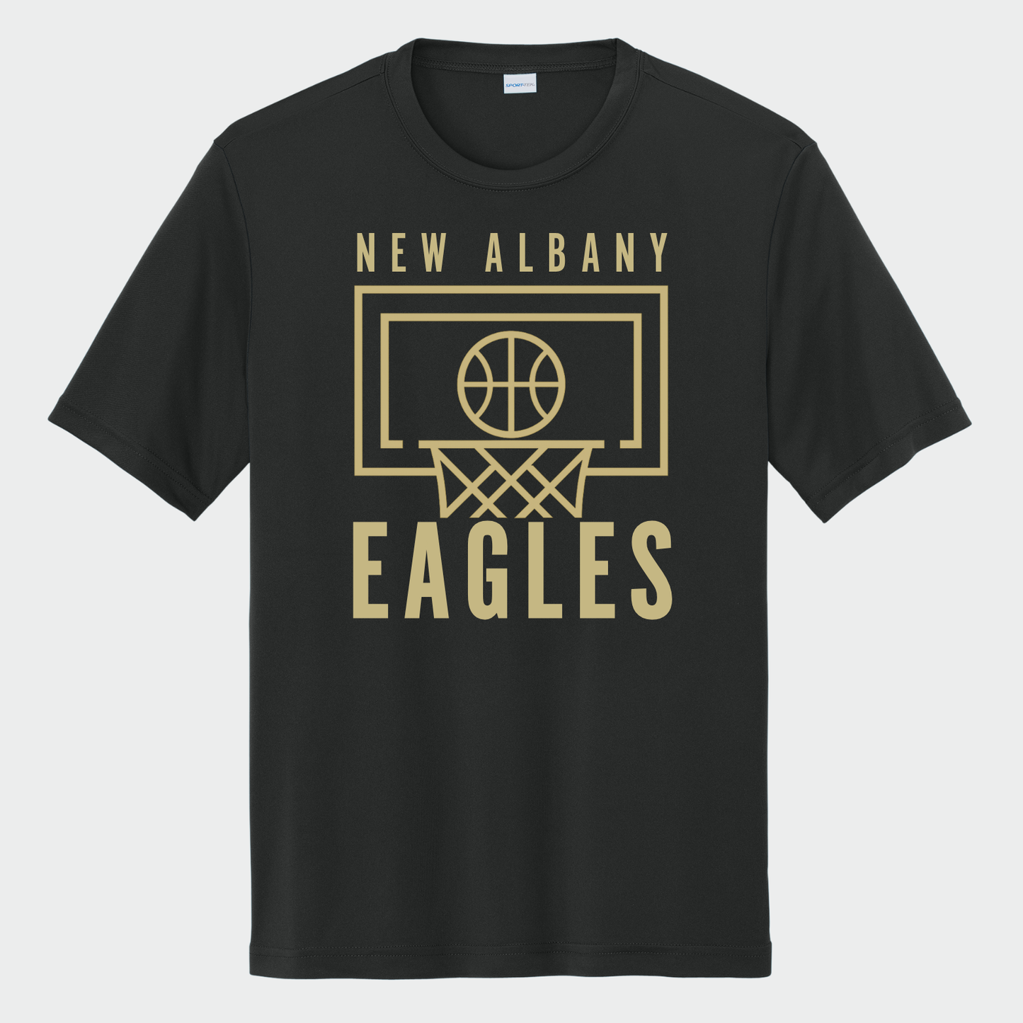 NAGTB: New Albany Eagles Basketball Court Tech T-Shirt