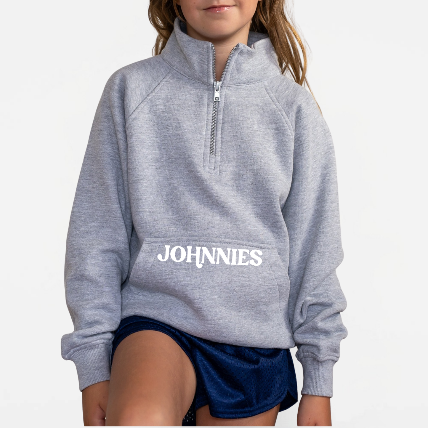 JYAA: Johnnies Women's Boxy Half Zip Sweatshirt