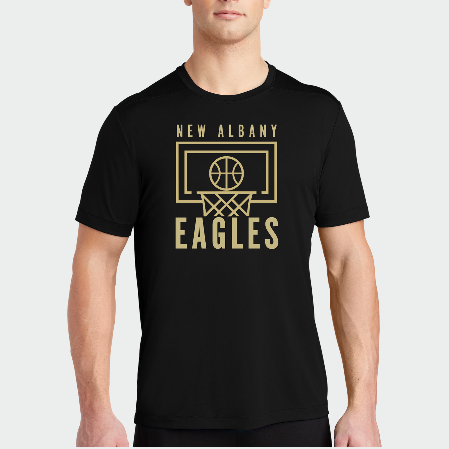 NAGTB: New Albany Eagles Basketball Court Tech T-Shirt