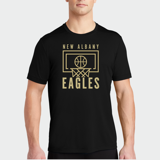 NAGTB: New Albany Eagles Basketball Court Tech T-Shirt