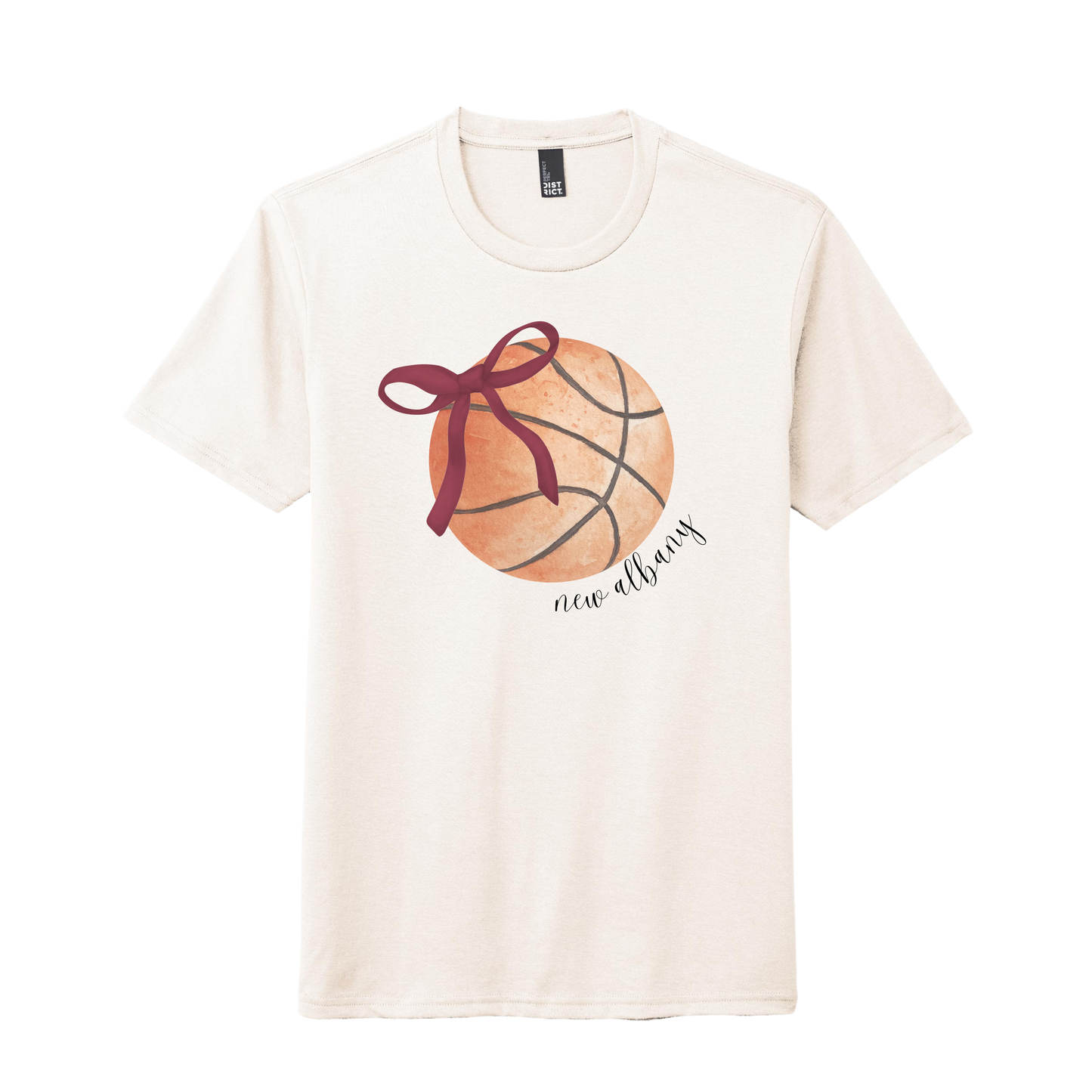 New Albany Basketball Bow T-Shirt