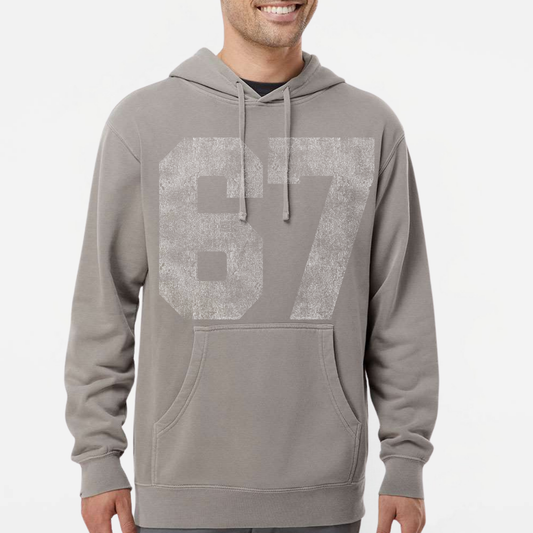 Lucky Number *distressed graphic* Hooded Sweatshirt