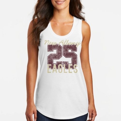 Number Shop: New Albany Eagles Number Women's Triblend Racerback Tank Top *personalized*