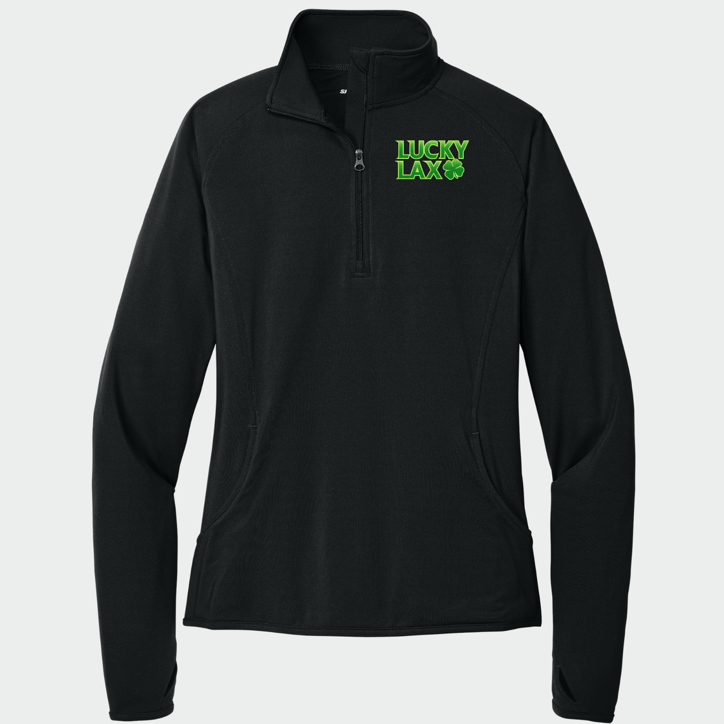 LuckyLax: Women's Quarter Zip Long Sleeve Tech Pullover