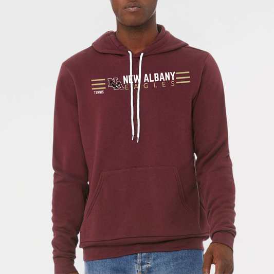 NATennis: New Albany Tennis, Sponge Fleece Hooded Sweatshirt